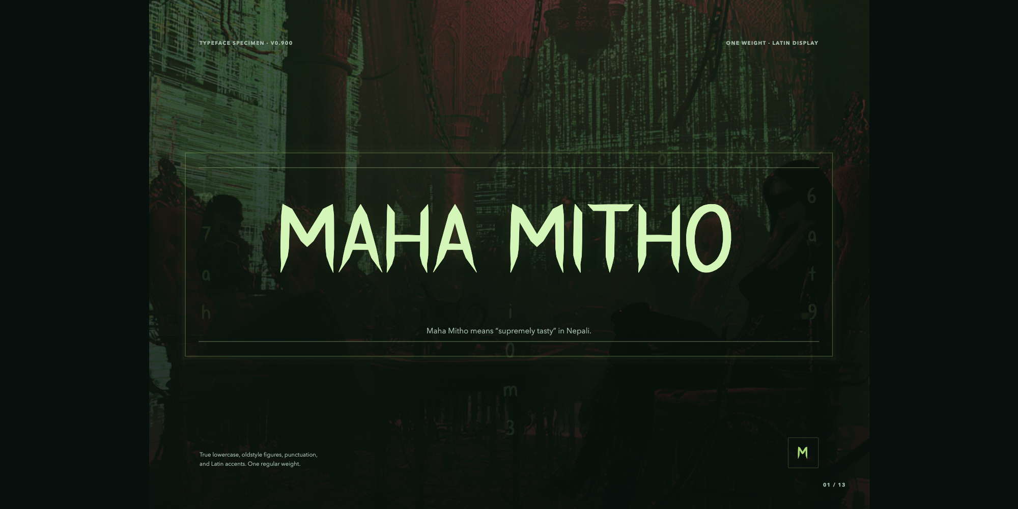 Maha Mitho specimen plate